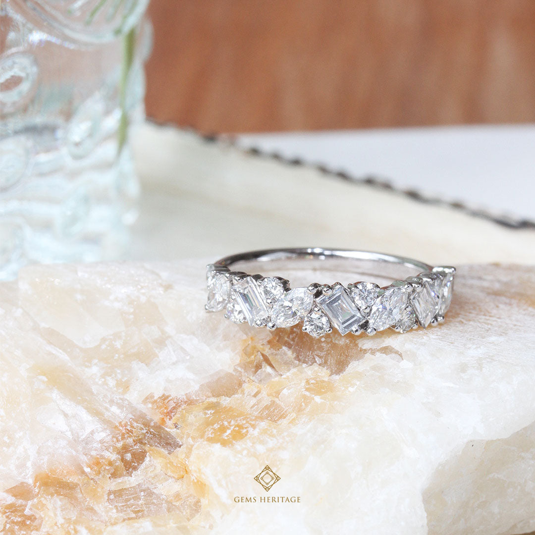 Mix fancy shape baguette diamond ring(RWG570)