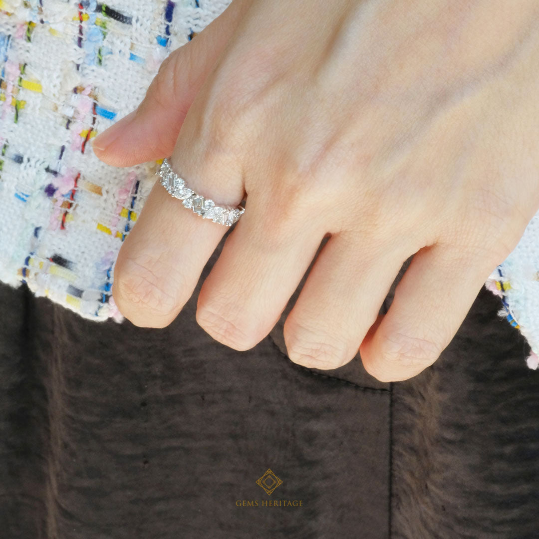 Mix fancy shape baguette diamond ring(RWG570)