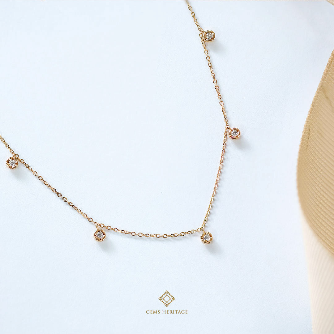 Dot diamond necklace(nlpg53)