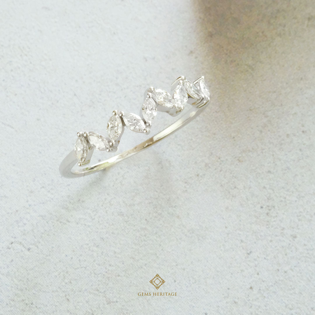 Marquise diamond band ring(rwg539)