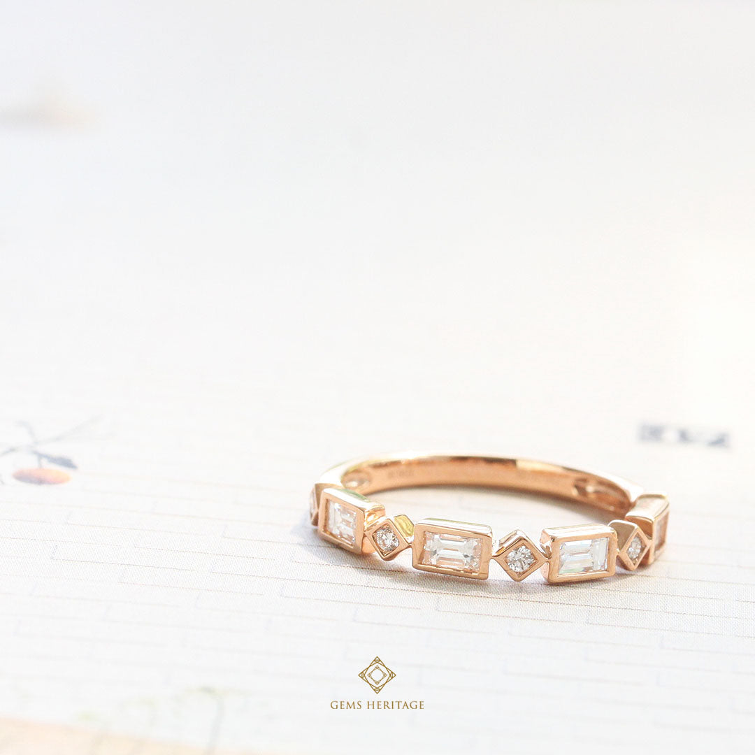 Baguette and round diamond ring (rpg544)