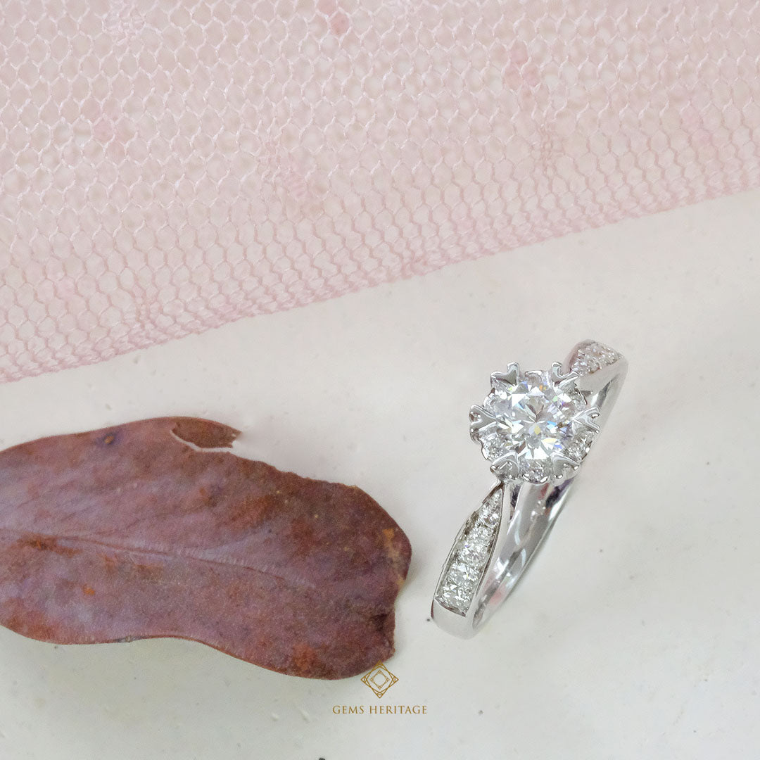 Heart halo diamond ring (rwg458 B)