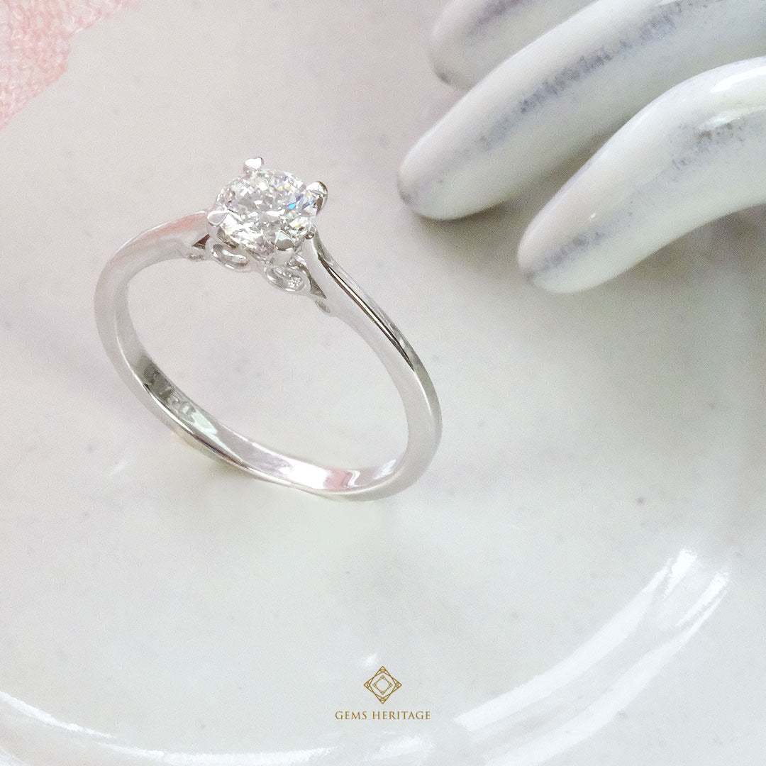 Vintage solitaire diamond ring(rwg531)