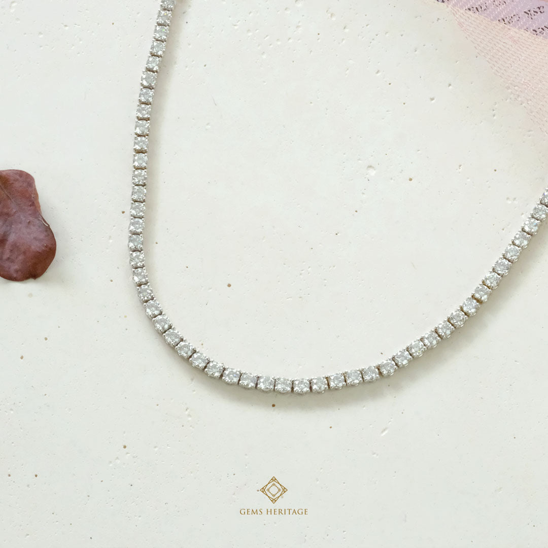 Diamond line necklace (nlwg24)