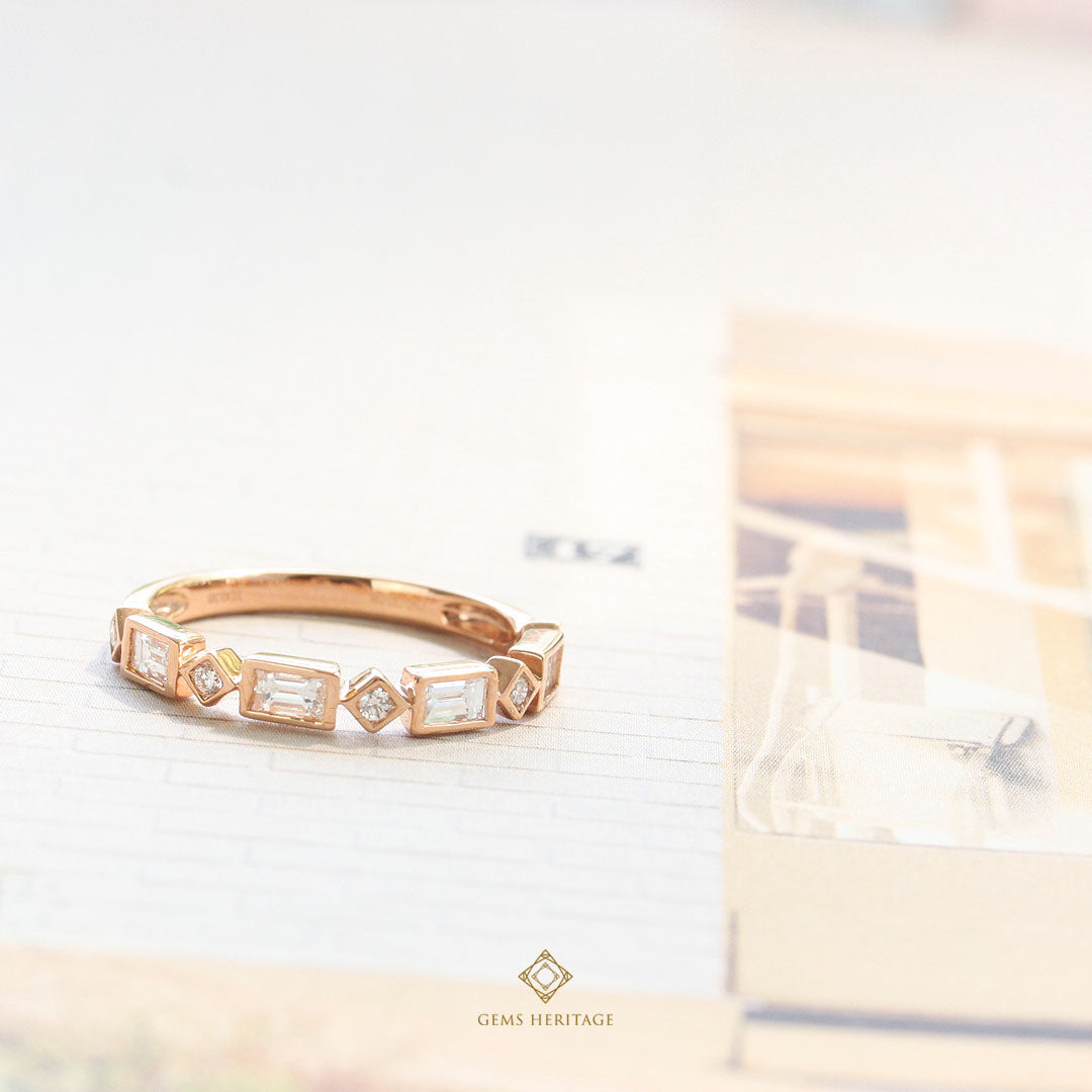 Baguette and round diamond ring (rpg544)
