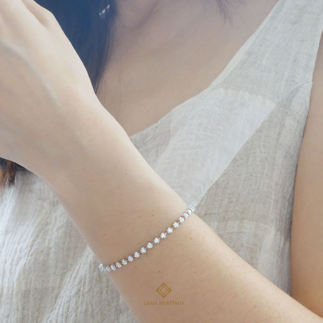 Eternity diamond bracelet 0.03cts each(blwg100)