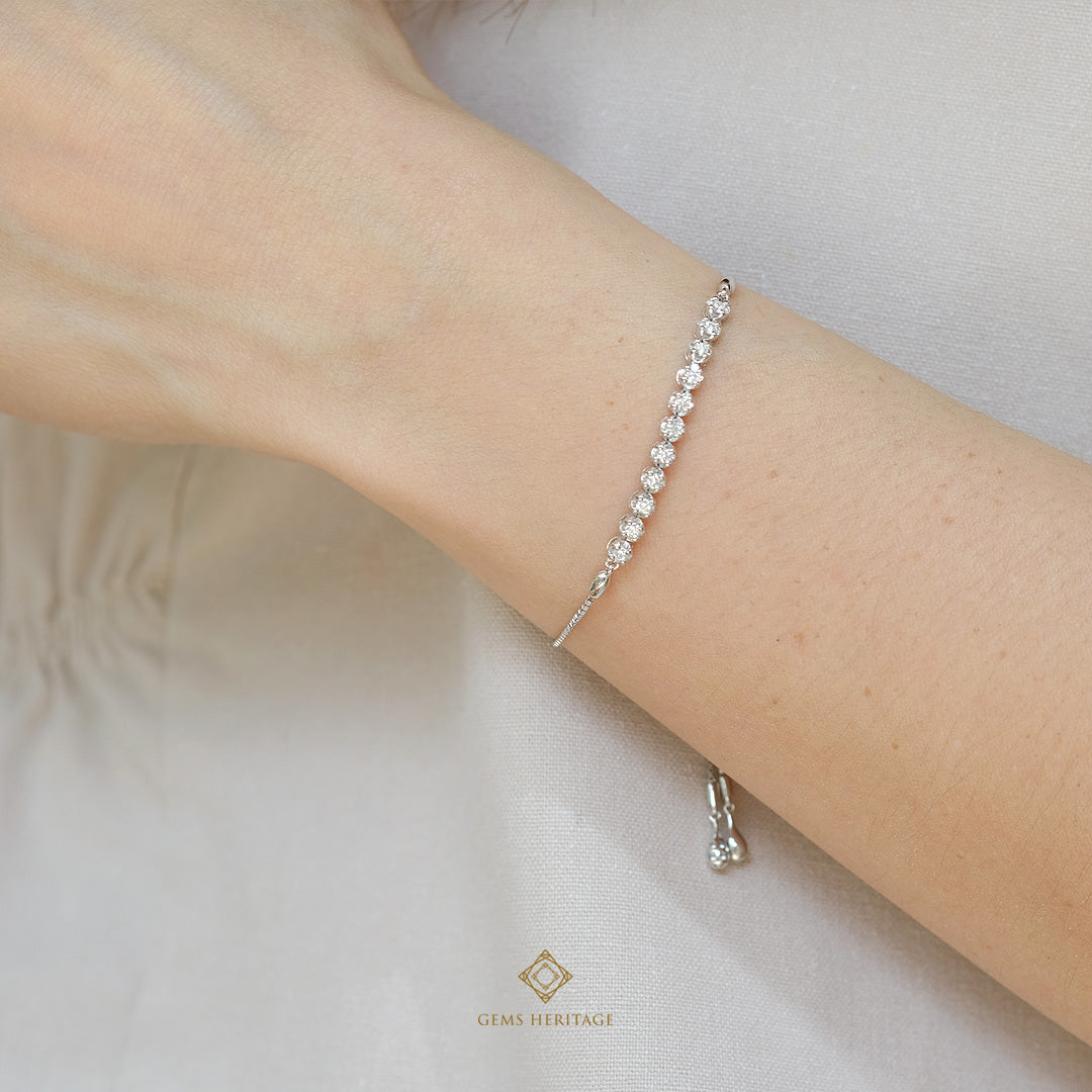 Lines diamond  bracelet (blwg98)