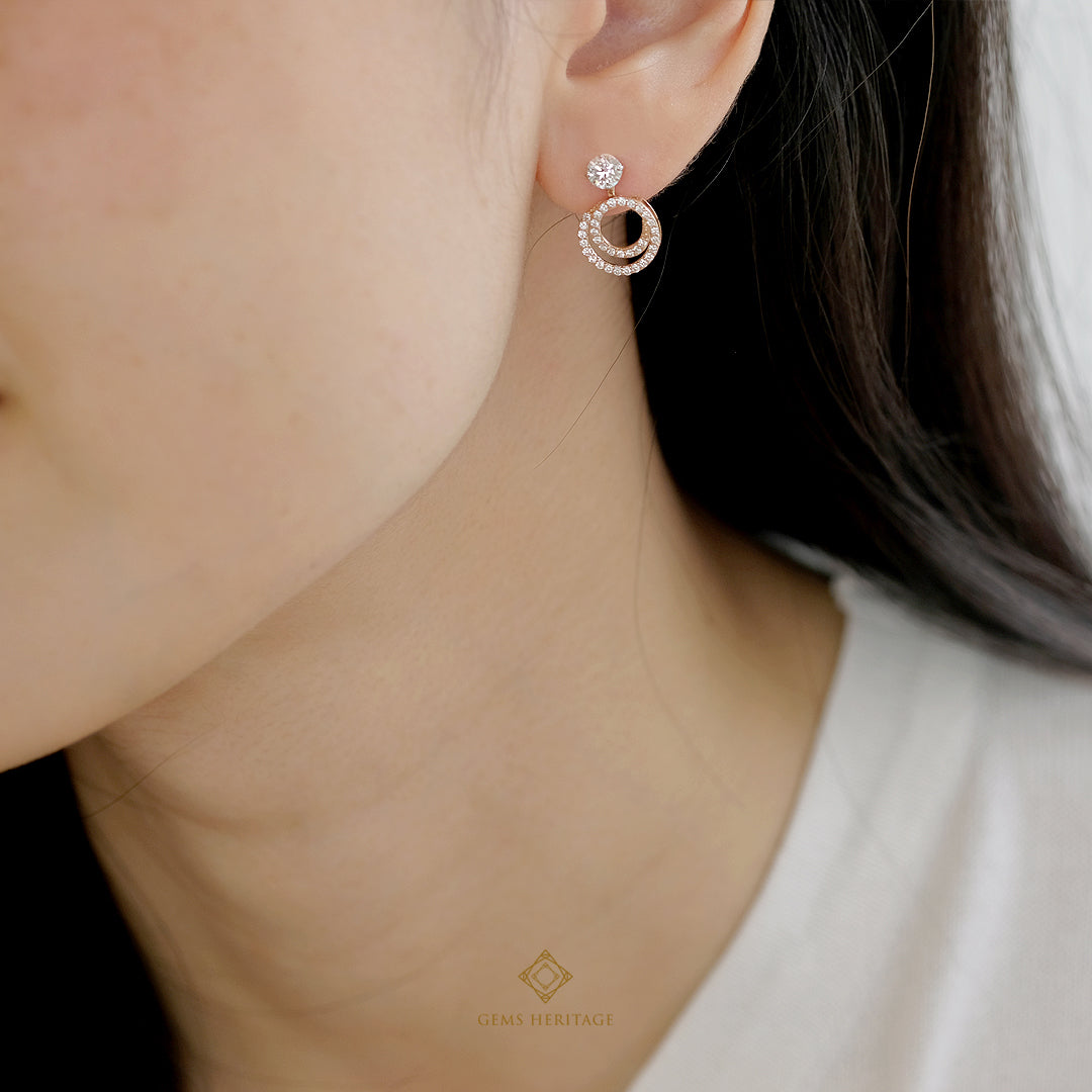 3-ways diamond earrings  (erpg131)