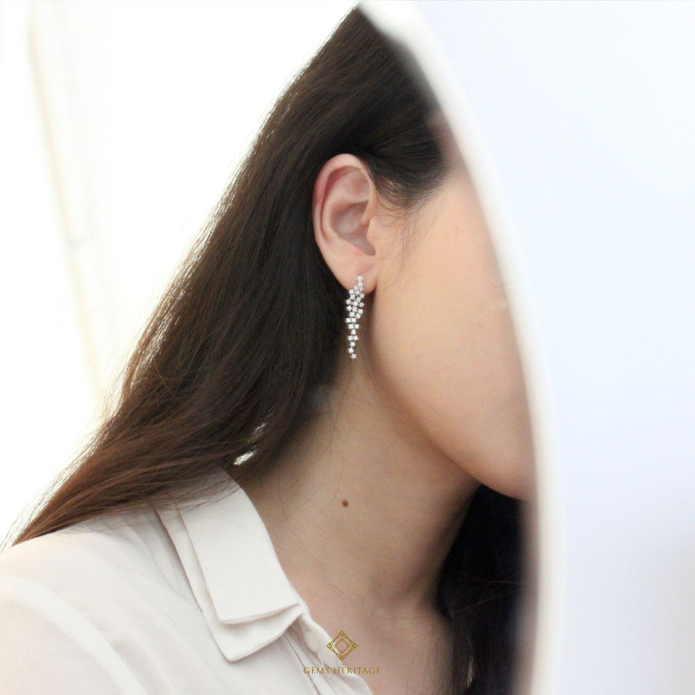 Starry night diamond earrings (erwg083)