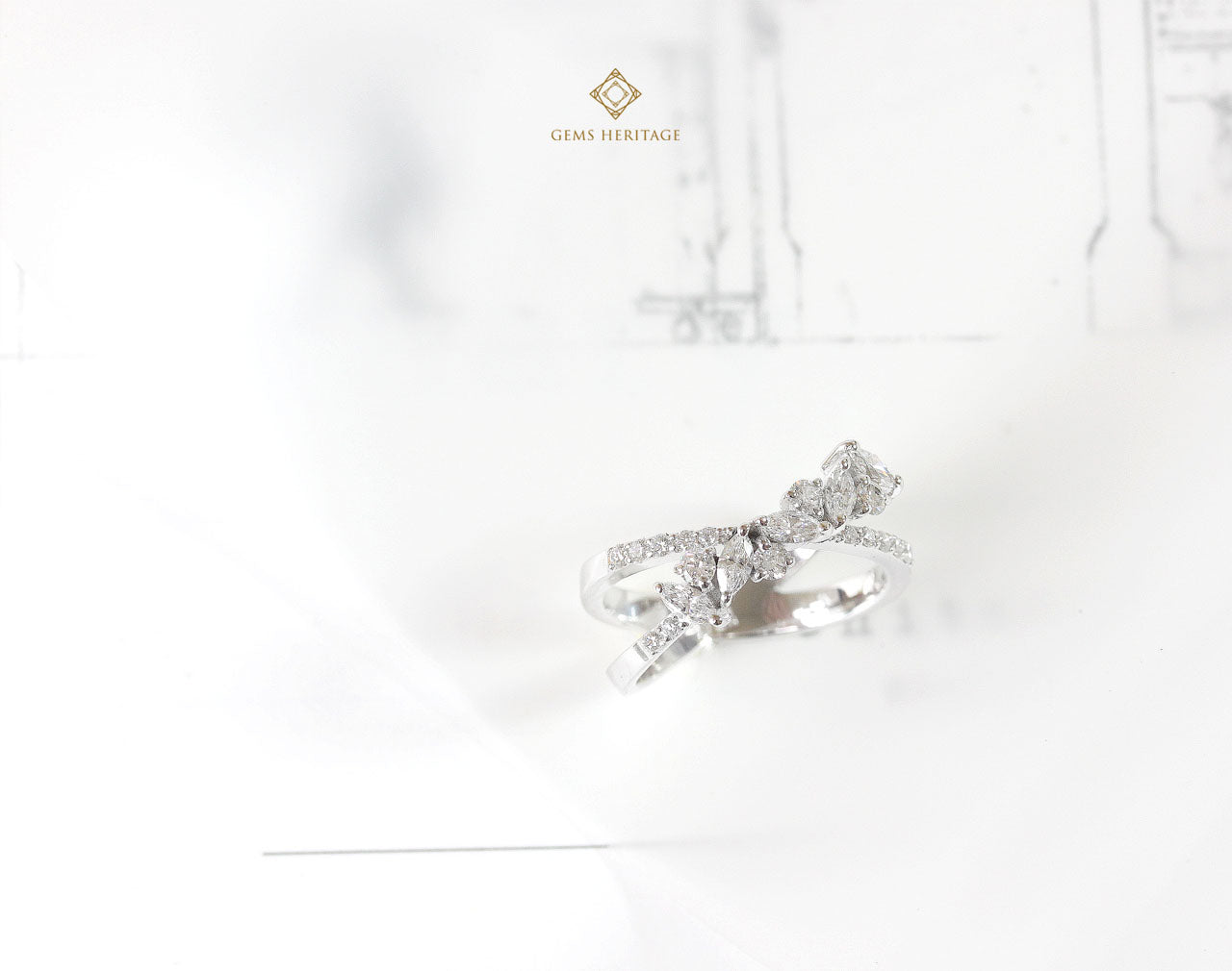 Cross Marquise Diamond RIng (rwg300)