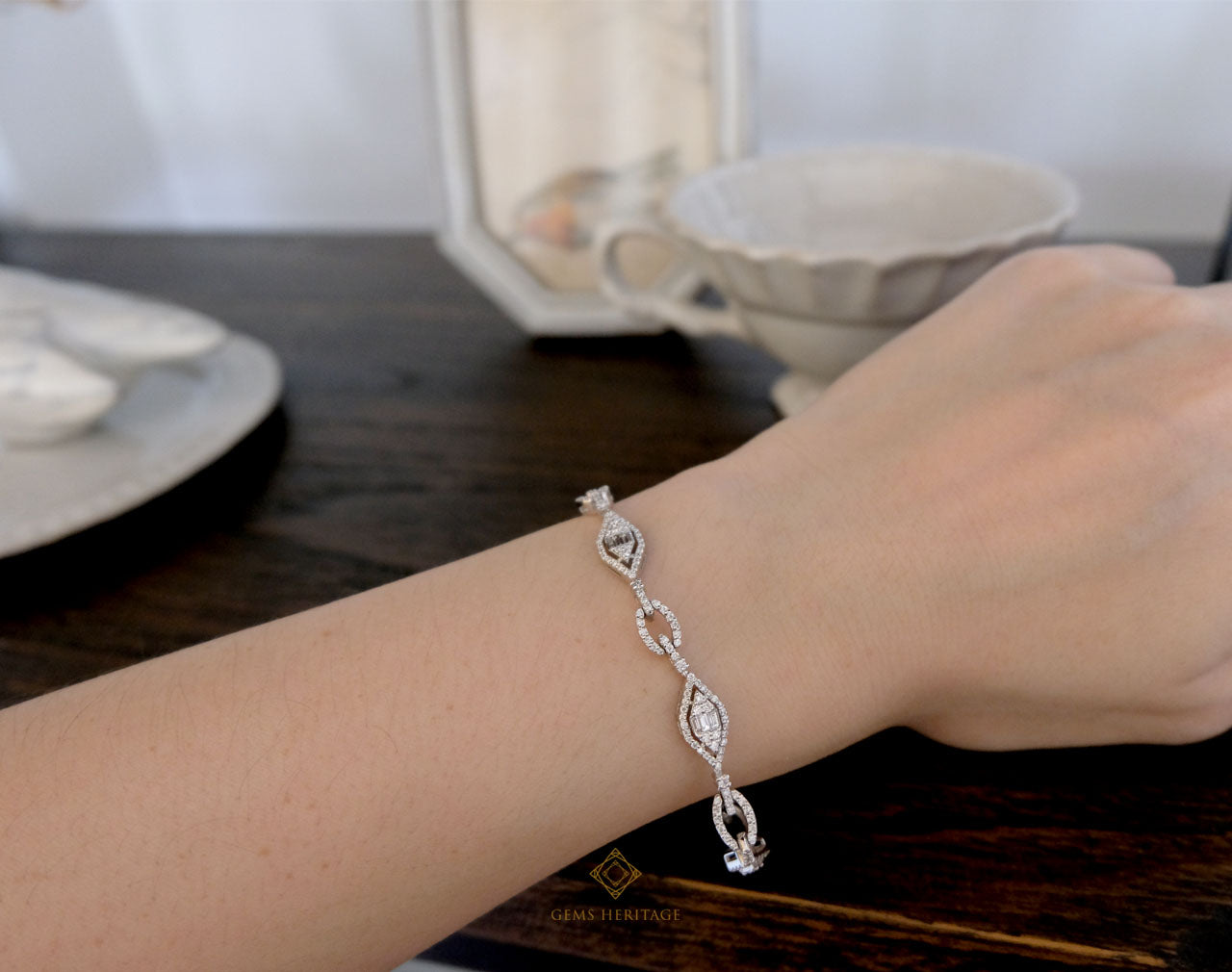 Chain Diamond Bracelet (blwg028)