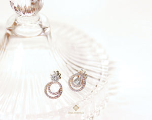 เปิดรูปภาพในสไลด์โชว์ 3-ways diamond earrings  (erpg131)
