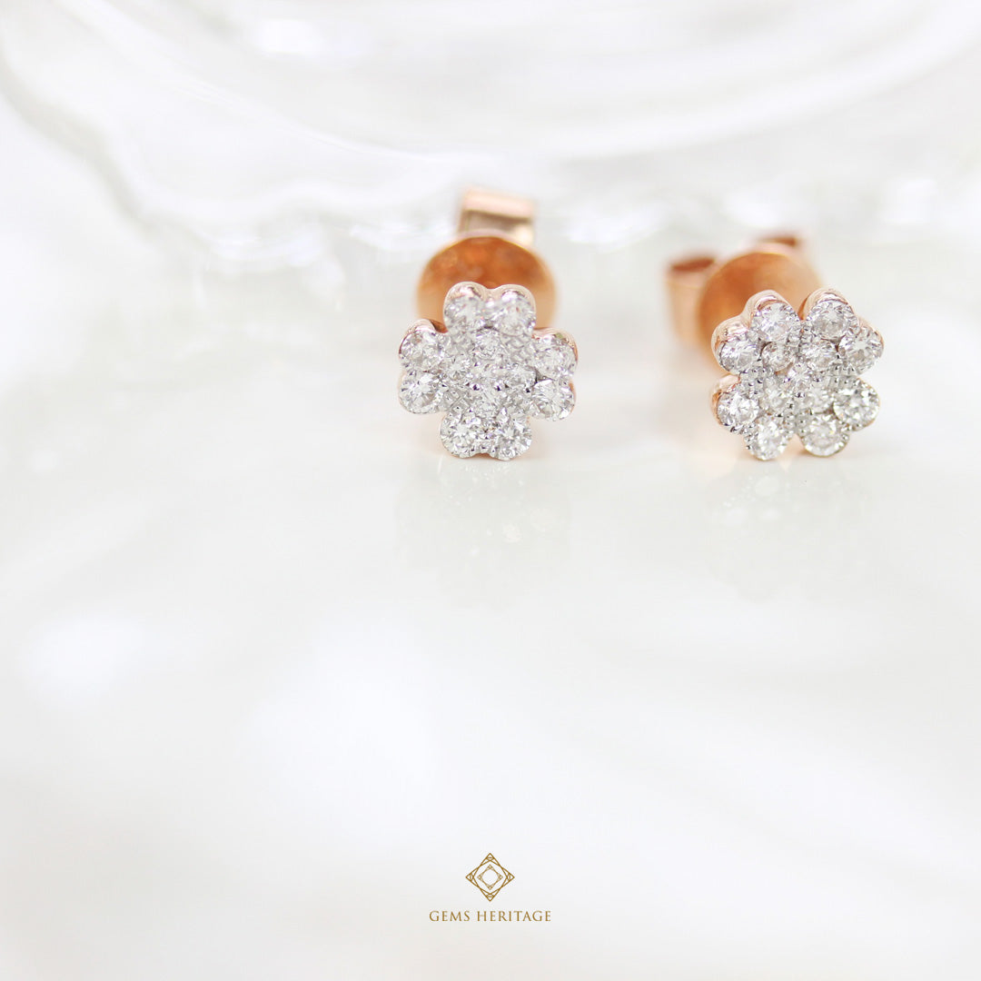 Clover diamond earrings (Erpg249)