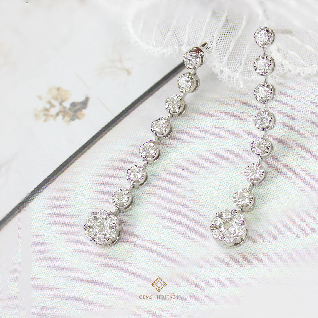 Sakura diamond earrings (erwg185)