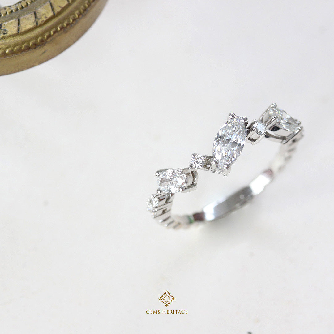 Fancy shape diamond ring (rwg178)