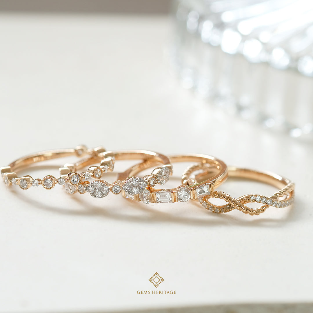 Round and baguette diamond ring  (rpg385)