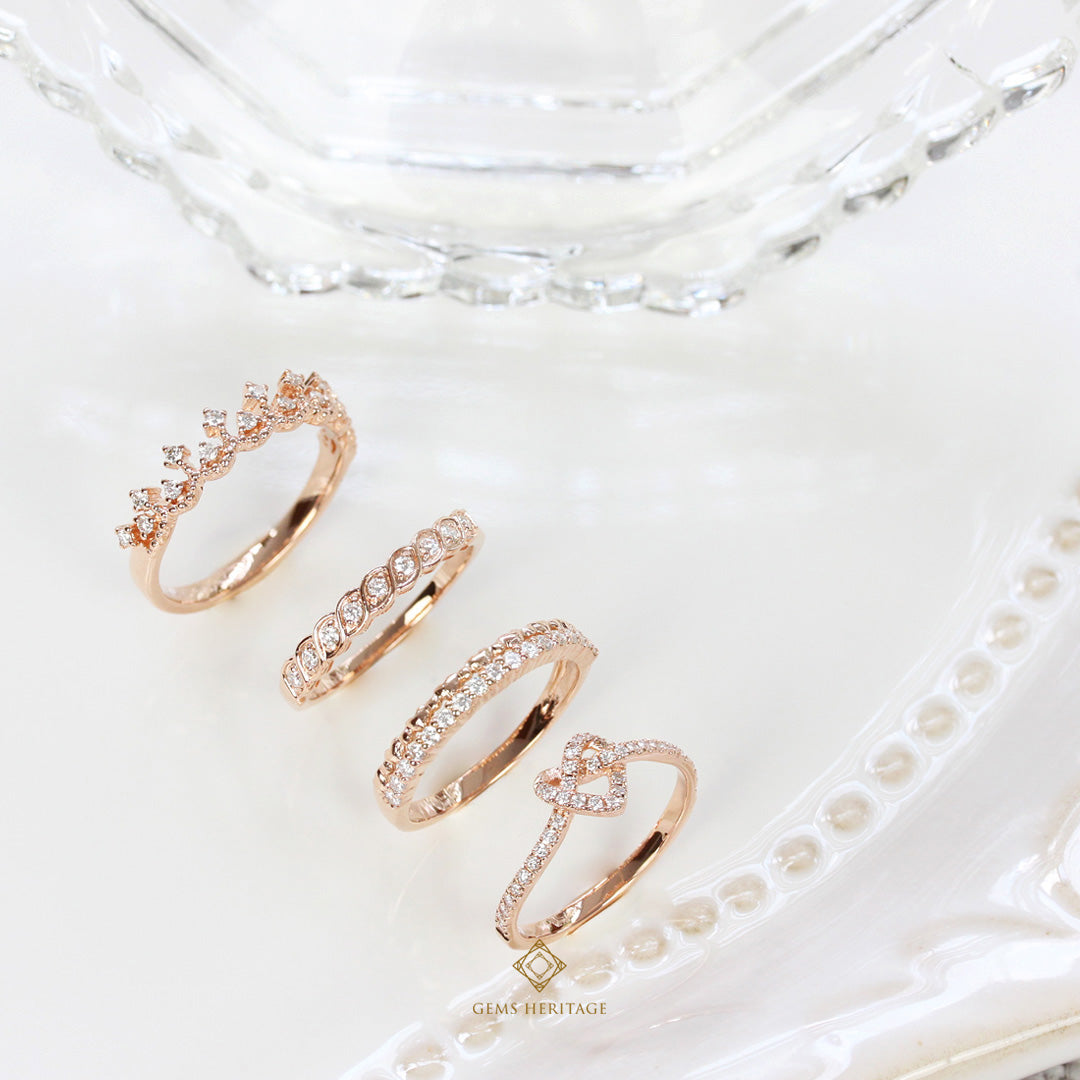 Sweet crown diamond ring (rpg503)