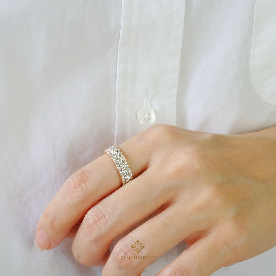 Three line diamond ring (rpw522)