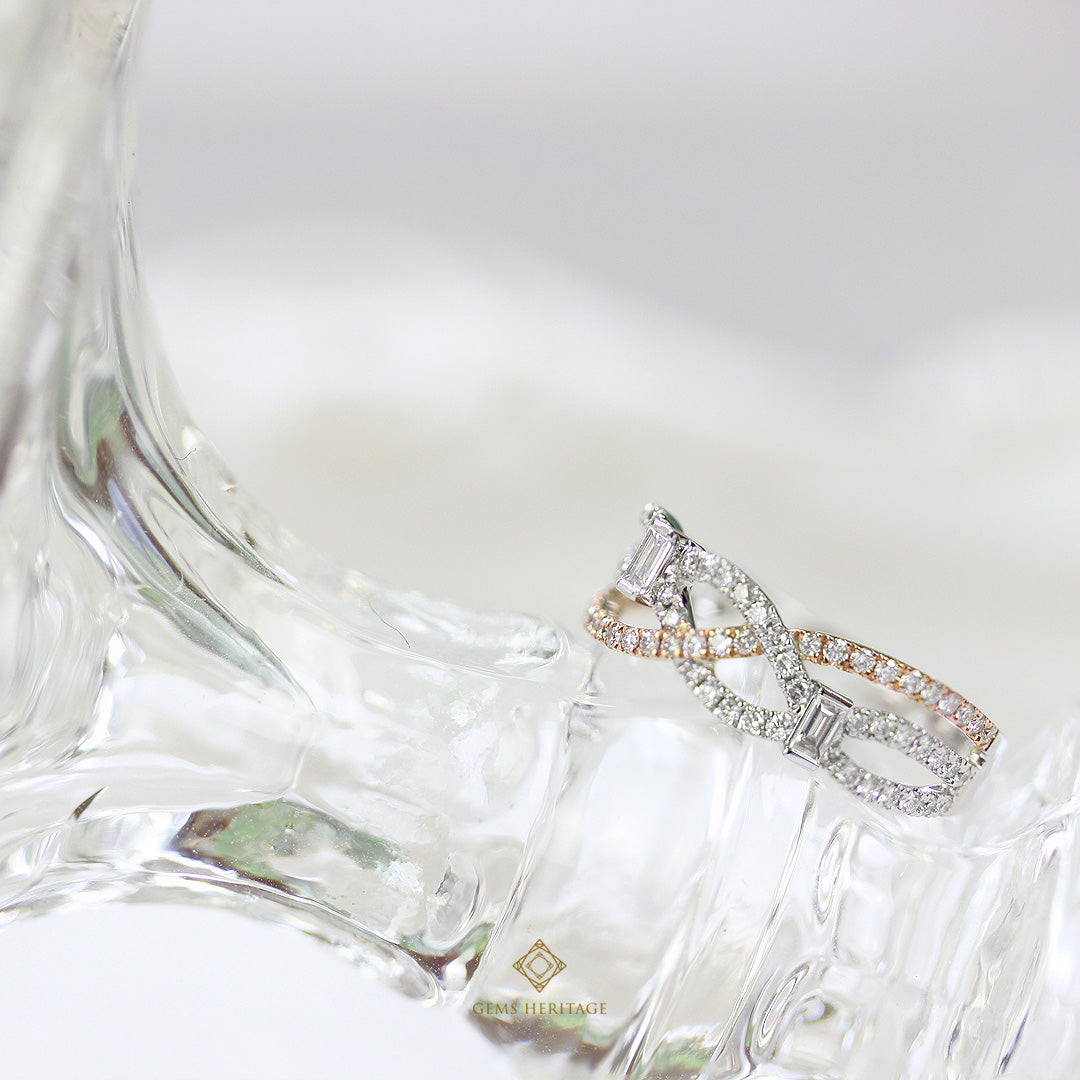 Infinity baguette and round diamond ring (rpw486)