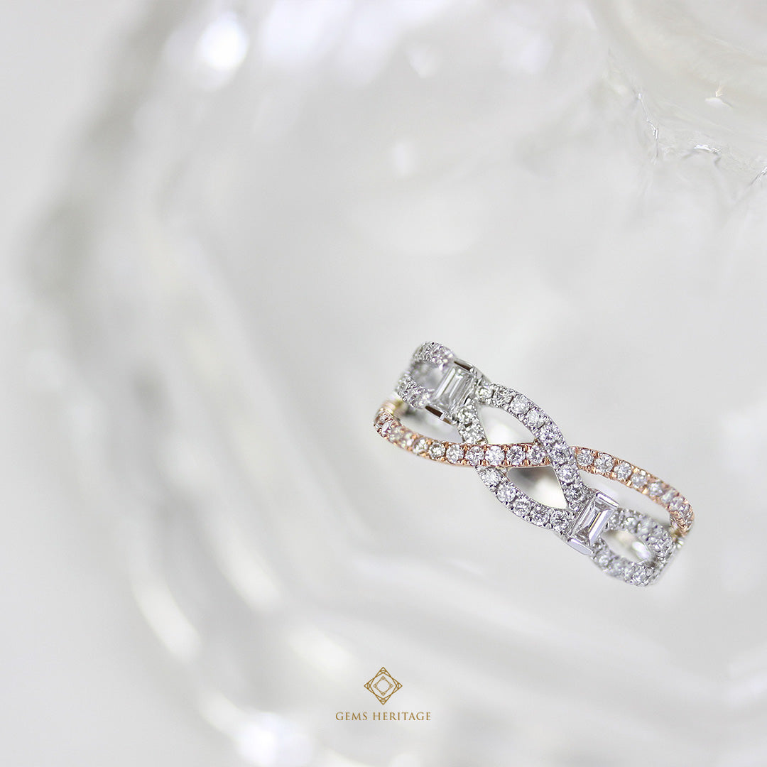 Infinity baguette and round diamond ring (rpw486)