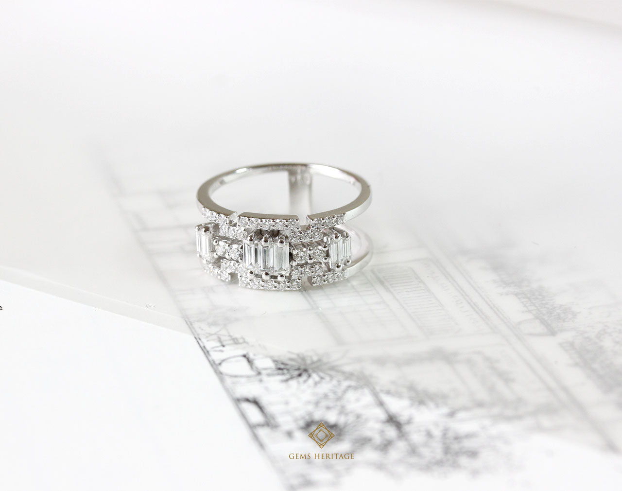 Art Deco style diamond ring