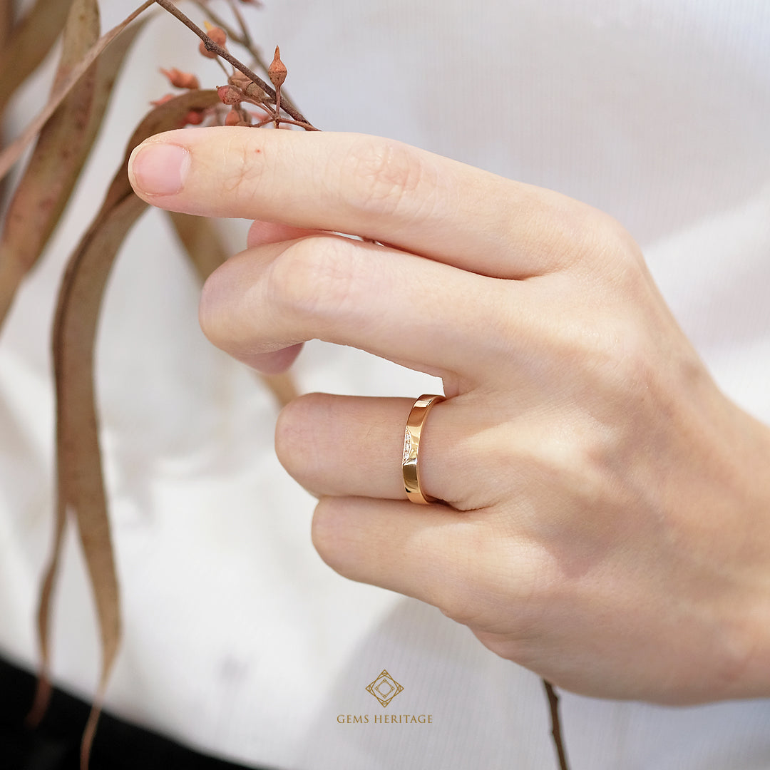 Minimal diamond wedding ring (Rpg457)