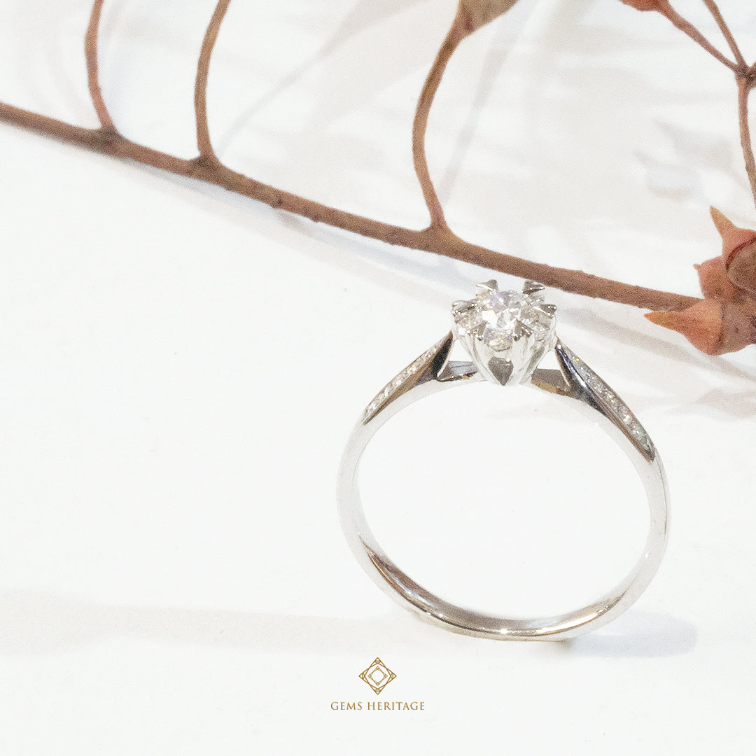 Heart halo diamond ring (Rwg458)
