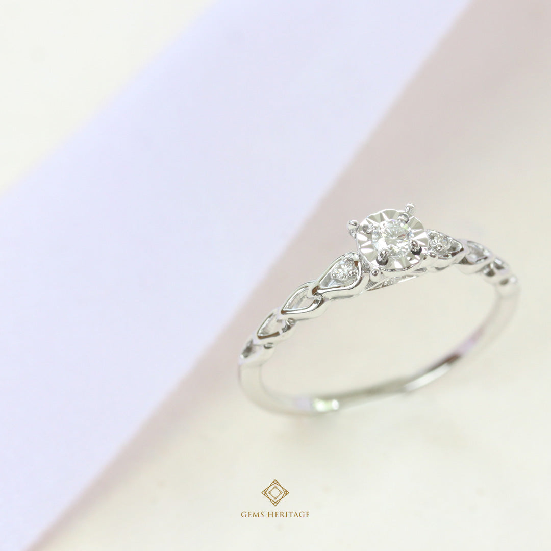 little wedding ring with pear on the side ring (rwg516)